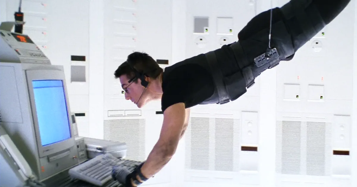 Tom Cruise comme Ethan Hunt dans Mission impossible (1996)
